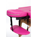 RestPro Classic 2 Pink Κρεβάτι Μασάζ Φυσικοθεραπείας Βαλίτσα Ξύλινο με θήκη φορητό